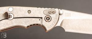   Couteau " XM-24 " par Rick Hinderer - G10 orange et lame en S35VN