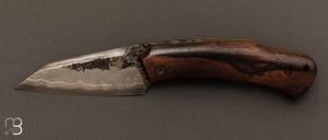 Couteau  "  Yakuza " de poche type Piémontais de Jean Michel Martin