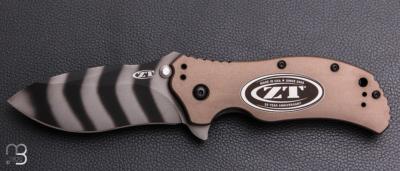 Couteau ZERO TOLERANCE ZT.0350FDETS20 Ken Onion - 20th Anniversary Magnacut Tiger Strip