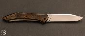 Couteau custom laiton / G10 et 90mcv8 par Samuel Jugieau 