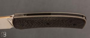   Couteau " custom " par Guy Poggetti - Fibre de carbone et Elmax