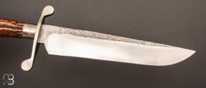     Couteau de chasse par Laurent Gaillard - Bois de cerf sambar et lame en 100C6