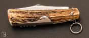 Couteau de poche Affutiot 2 pièces 13,5 cm Bois de Cerf par J. Mongin