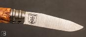 Couteau de poche Alpage Sauvage olivier gravure Camargue