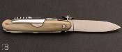 Couteau de poche Navette 13,5 cm Corne blonde 4 pièces par J.Mongin