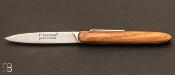 Couteau de poche l'Épicurien avec agrafe Liner 12cm Olivier