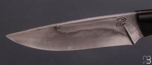  Couteau droit par Nicolas Mestrallet - Atelier du couteau de Vaunaveys - Acier C130 et ébène