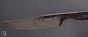    Couteau droit brut de forge damas par Anthony Brochier