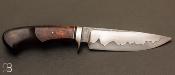 Couteau droit custom bois de fer et acier San-Maï O1 par Milan Mozolic