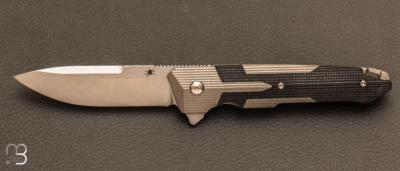 Couteau fermant Kranos Titane et G-10 noir par Spartan Blades