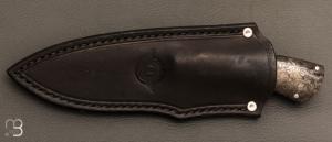    Couteau " Custom " fixe de Camille Sennegon - Fibre de carbone et lame en 80Crv2