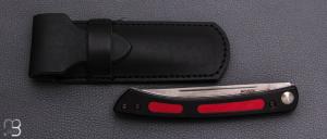   Couteau pliant " steak folding knife Edition limitée " par MCUSTA - aluminium et VG-10 Damas