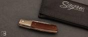 Couteau custom système à billes de Stéphane Sagric  - Micarta et RWL-34