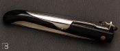Couteau de poche Yatagan 12 cm Corne noire par J. Mongin