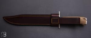  Dague de chasse Mongin pour la Maison E.Peter Paris - Corne blonde
