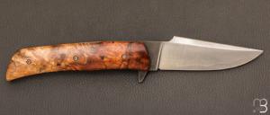  Couteau " Flipper " par MTBlades Ben Thuillier - Loupe d'amboine et XC100