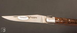   Couteau Laguiole en Aubrac 12 cm manche en os de mammouth