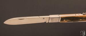   Couteau  "  Pradel 3 pièces " par Romain Alvarez - RWL-34 et ivoire de mammouth