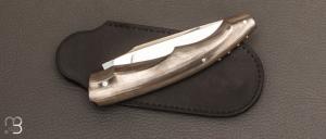 Couteau "  Slipjoint " custom par Romain Lopez - Fibre de carbone et RWL-34