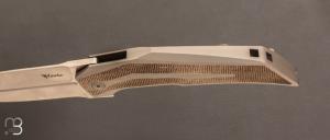 Couteau  "  T4000 " Micarta et Titane par Reate design Tashi Bharucha