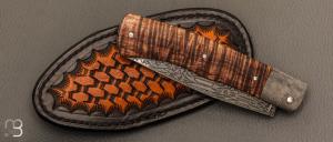   Couteau  " Talar XXL " de Anthony Brochier - Tasmanian blackwood et lame damas