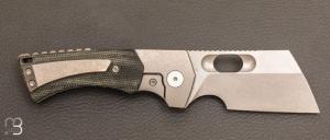  Couteau  "  Thick Boy Wharncleaver " Titane / Micarta et S35VN par EMPEDC - First Production