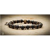 Bracelet Sonora Onyx Matt Skull Laiton LSOAA1