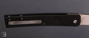   Couteau " Basic " fibre de carbone "pocket clip" de Jean Pierre Martin