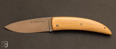 Couteau de poche régional "Le Champenois" en buis