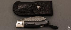   Couteau " Ork "  custom lock-back par Raphaël Durand - Suminagashi SGPS et Richlite®