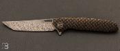 Couteau pliant WE KNIFE Damasteel Limited Edition tanto 604DST 