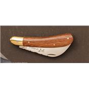 Walnut wood Serpette pocket knife