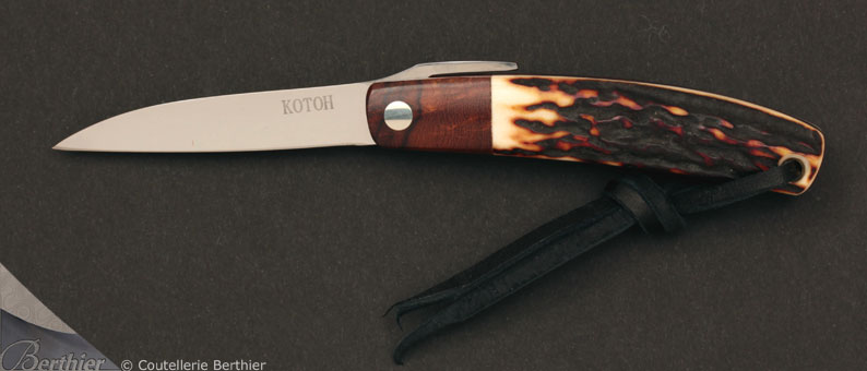 Couteau de poche Higonokami Kotoh Bois de cerf VG10 K09