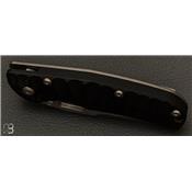 Couteau custom Officer G10 Black par Sacha Thiel