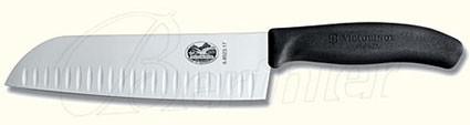 Couteau Santoku alvéolé Fibrox noir 170 mm réf:6.8523.17G