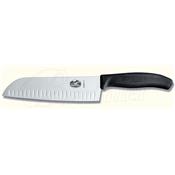 Couteau Santoku alvéolé Fibrox noir 170 mm réf:6.8523.17G