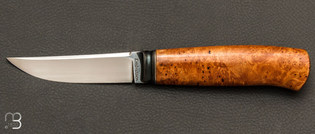 Couteau fixe nordique par Kaj EMBRETSEN - Bouleau et RWL34