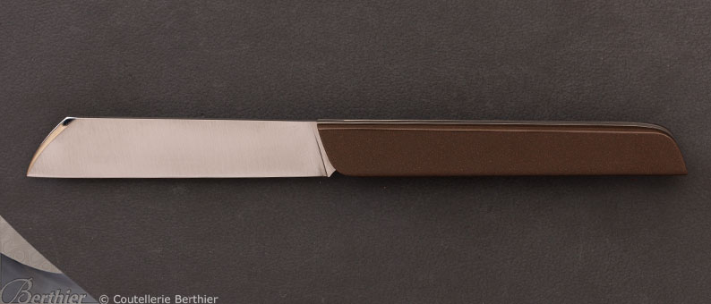 Couteau de poche Ino Marron par Samuel Guichard