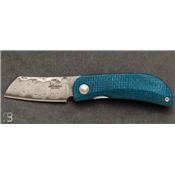 Couteau de poche Mcusta MC-212D First Production - Damas Micarta jute bleu et noir