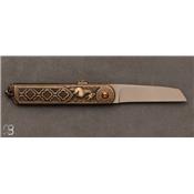 Couteau pliant Two Saints Tactical - Notre Dame perle Gargouilles