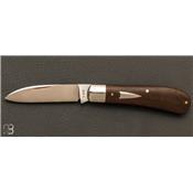 Couteau de poche Zulu Spear brown canvas micarta par Reese Bose