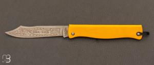 "Douk-Douk" pocket knife Yellow PM by Cognet - New Version