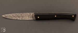 Couteau " Le Lombard " par Adrien Giovaninetti - ébène et damasteel