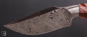   " Hunter " custom knife par Oliver Goldschmidt - érable et damas