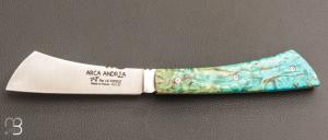  Couteau "Arca Andrea" par Le Fidèle - Bouleau stabilisé et 12C27