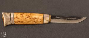 Couteau Puukko carbone-85 bouleau renne / KP603 24