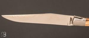   Coffret de 4 couteaux de table LAGUIOLE par Laguiole en Aubrac - Bois d'aubrac et lame damas japonais