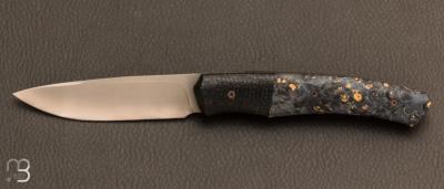 Couteau 1820 Berthier par Olivier Lamy - Loupe d'érable stabilisée et RWL34