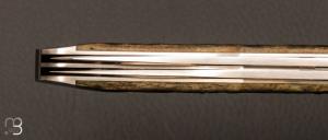 Couteau  "2 lames " custom de Eugene Shadley - Jigged bone et 154CM