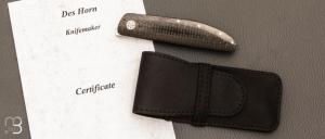    Couteau " 450# " par Des Horn - Fibre de carbone et lame en Damasteel